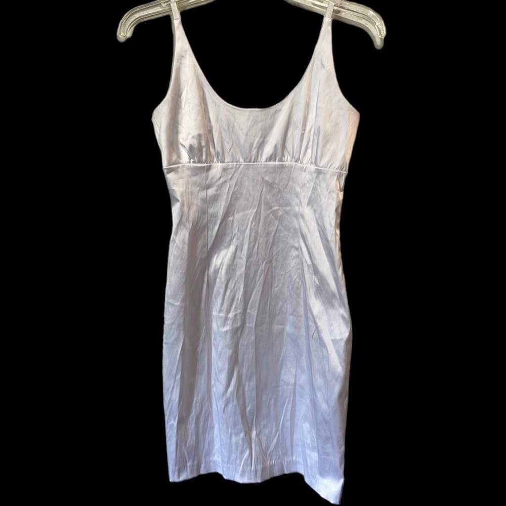 White Satin Cocktail Dress